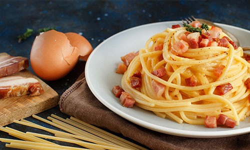 Ricette romane con guanciale e pecorino romano DOP: Spaghetti alla carbonara 
